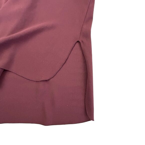 Aritzia Wilfred Nuit Blouse Women Medium Burgundy Plum Sleeveless Top Crepe - Picture 3 of 8